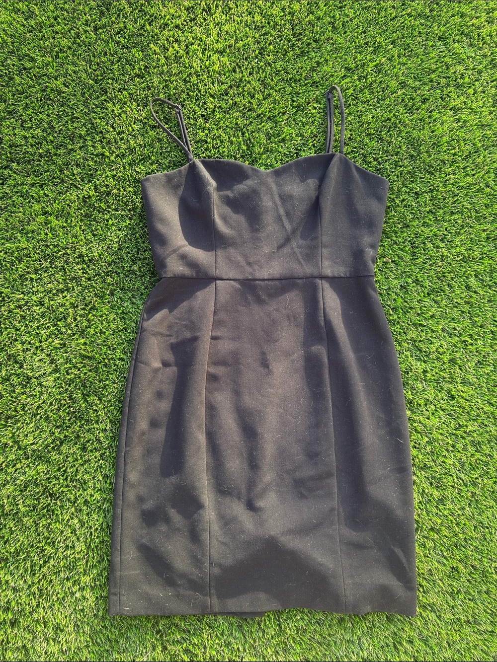 French Connection Black Spaghetti Strap Mini Dress